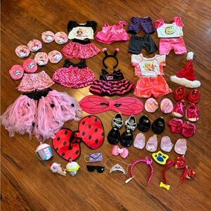 Build-A-Bear Lot of Clothes, Shoes, Accessories and costumes.  Hello Kitty